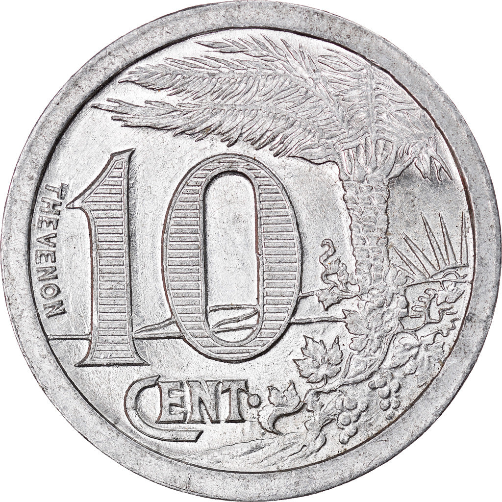 Coin, Algeria, Chambre de Commerce, Oran, 10 Centimes, 1921, MS(63), Aluminium