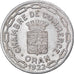 Moneta, Algeria, Chambre de Commerce, Oran, 25 Centimes, 1922, SPL, Alluminio
