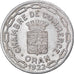 Munten, Algerije, Chambre de Commerce, Oran, 25 Centimes, 1922, PR+, Aluminium