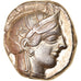 Moneta, Attyka, Athens, Tetradrachm, 490-407 BC, Athens, AU(55-58), Srebro
