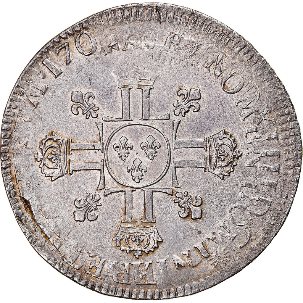 Moneta, Francia, Louis XIV, Écu aux 8 L 2e type, Ecu, 1705, Lille, BB, Argento