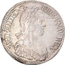 Moneda, Francia, Louis XIV, Écu à la mèche longue, Ecu, 1648, Nantes, MBC