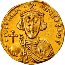 Moeda, Justinian II, Solidus, 687-692, Constantinople, EF(40-45), Dourado