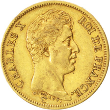Charles X, 40 Francs Or 1824 A, KM 721.1