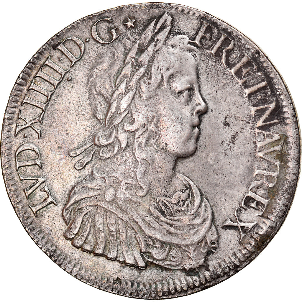Münze, Frankreich, Louis XIV, Écu à la mèche longue, Ecu, 1651, Paris, SS+