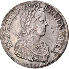 Münze, Frankreich, Louis XIV, Écu à la mèche longue, Ecu, 1651, Paris, SS+