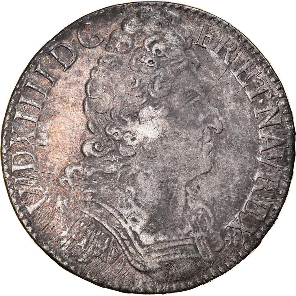 Coin, France, Louis XIV, Écu aux 3 couronnes, Ecu, 1709, Caen, VF(30-35)