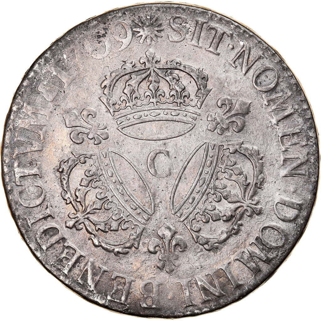 Coin, France, Louis XIV, Écu aux 3 couronnes, Ecu, 1709, Caen, VF(30-35)