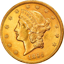 Monnaie, États-Unis, Liberty Head, $20, Double Eagle, 1894, Philadelphie, TTB+