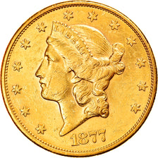Moneta, USA, Liberty Head, $20, Double Eagle, 1877, U.S. Mint, San Francisco