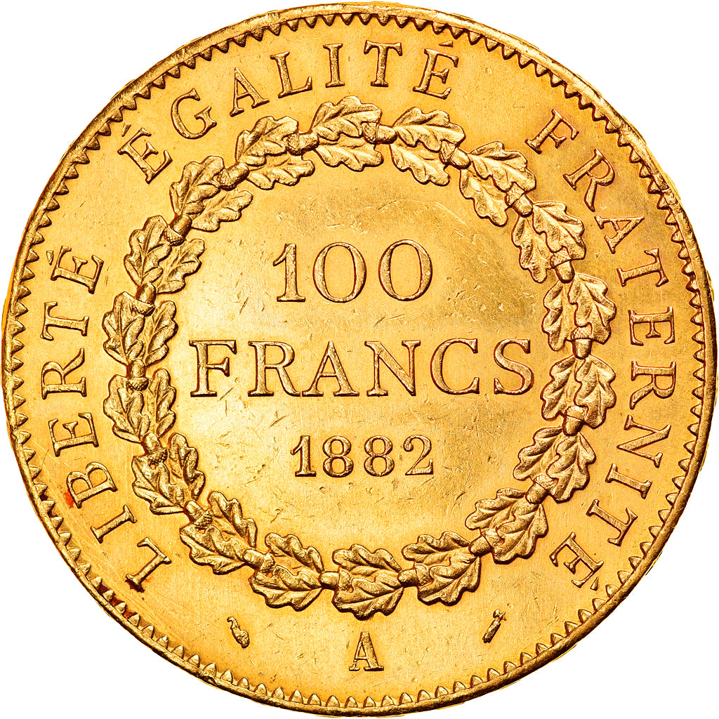 Munten, Frankrijk, Génie, 100 Francs, 1882, Paris, ZF+, Goud, KM:832