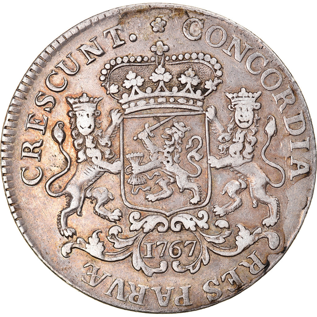 Monnaie, Pays-Bas, HOLLAND, 1/2 Ducaton, 1/2 Silver Rider, 1767, TTB+, Argent