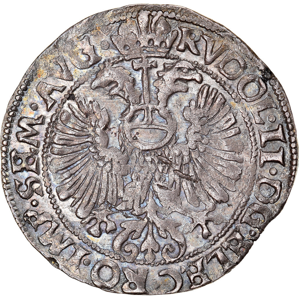 Moeda, Países Baixos, ZWOLLE, Rudolf II, 6 Stuivers, Arendschelling, 1601