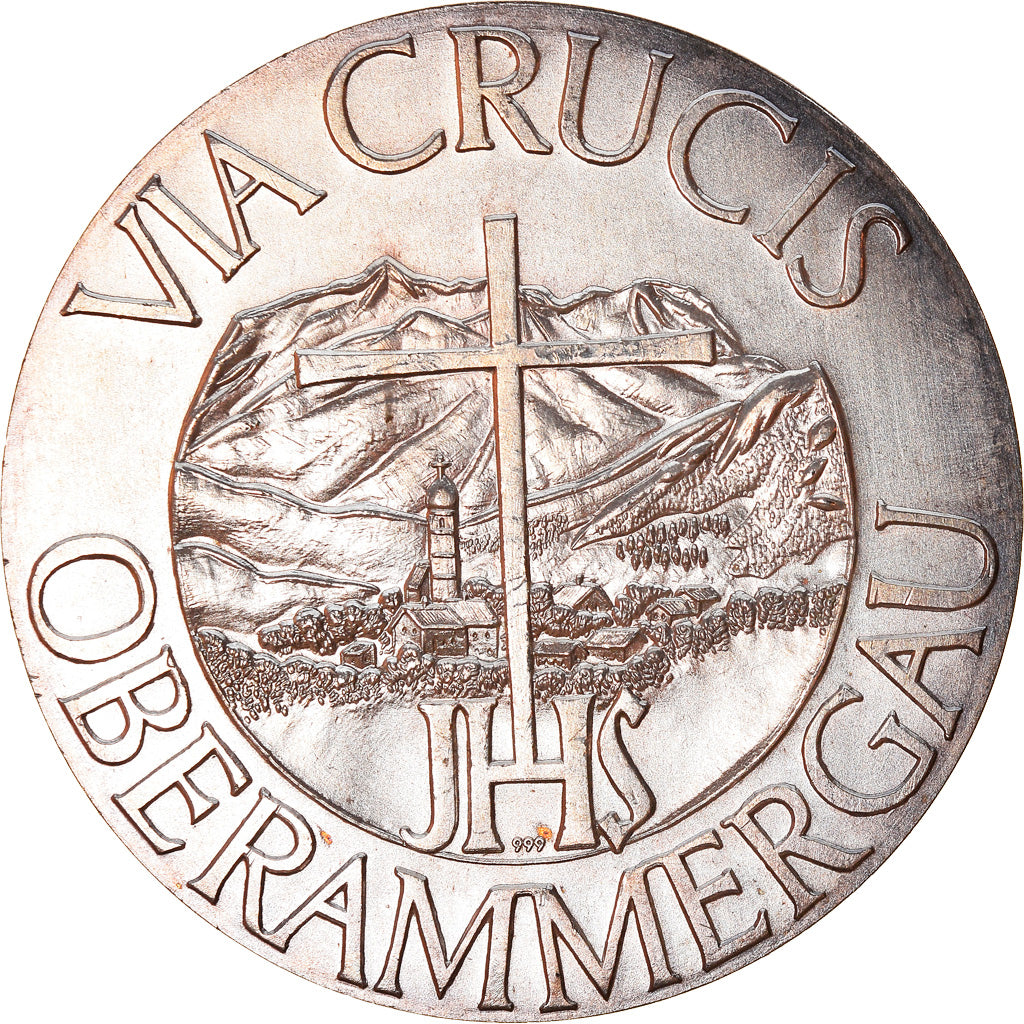 Allemagne, Médaille, Via Crucis, Oberammergau, VIII, Religions & beliefs, SPL