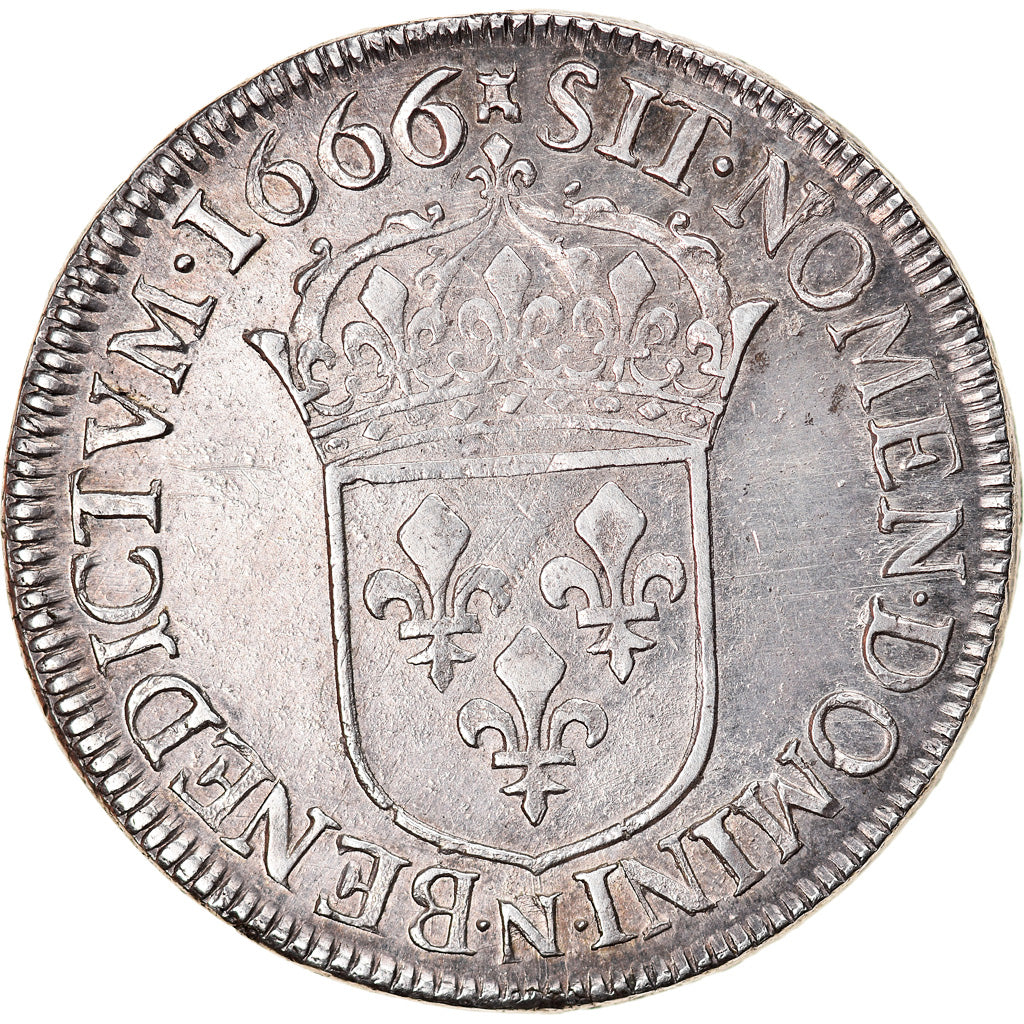 Münze, Frankreich, Louis XIV, 1/2 Écu au buste juvénile, 1/2 Ecu, 1666