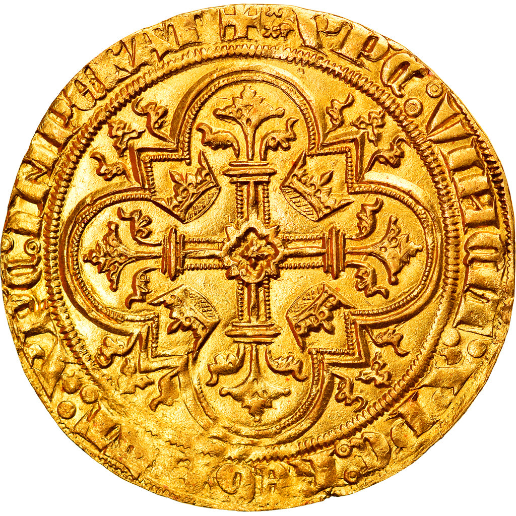 Coin, France, Philippe VI, Double Royal d'Or, MS(60-62), Gold, Duplessy:253