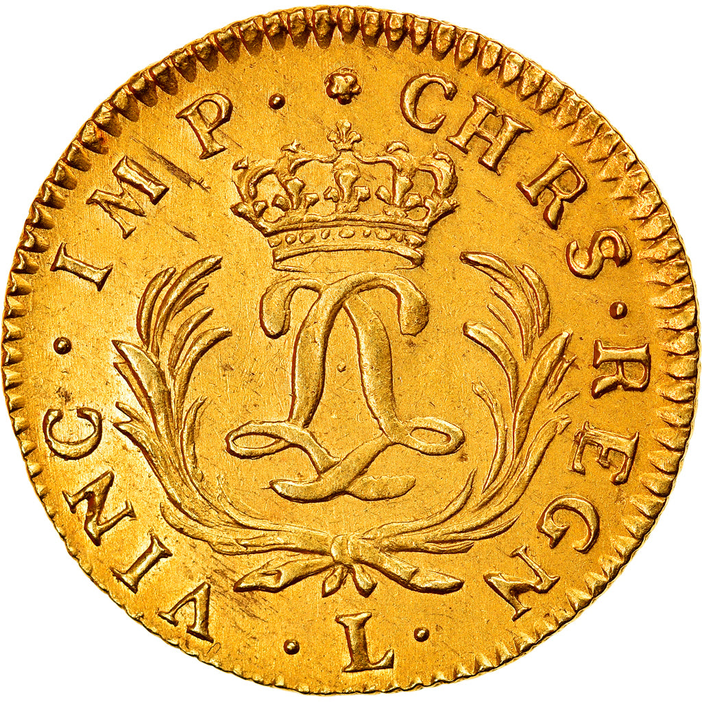 Coin, France, Louis XV, Louis d'or Mirliton, grandes palmes, Louis d'Or, 1724