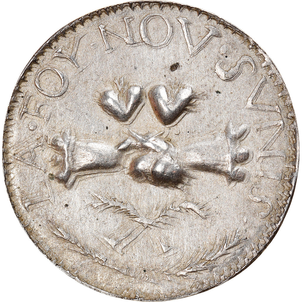 Francja, Love Token, Treizain, Denier bractéate à épouser, AU(50-53), Srebro