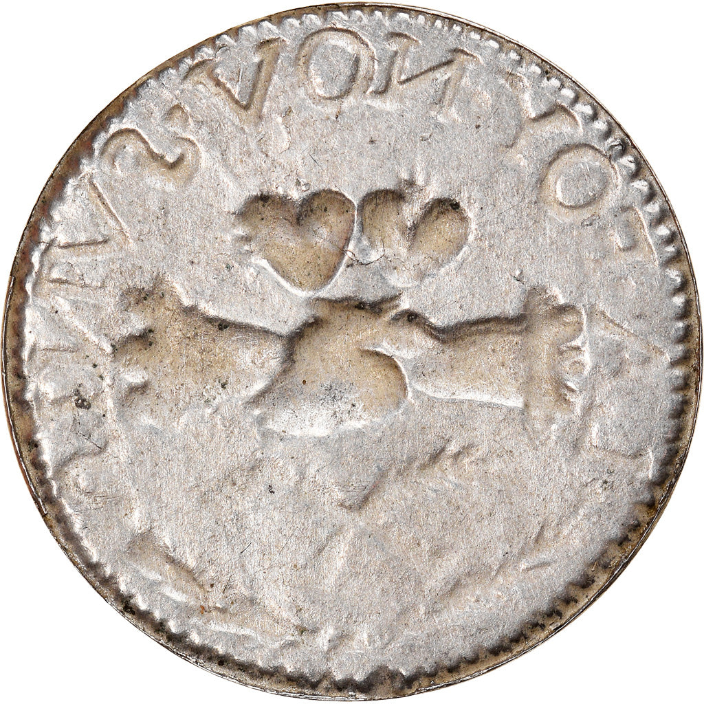 Francja, Love Token, Treizain, Denier bractéate à épouser, AU(55-58), Srebro