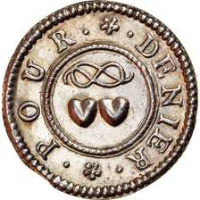 France, Love Token, Treizain, Denier bractéate à épouser, MS(60-62), Silver