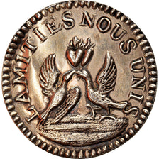 Francja, Love Token, Treizain, Denier bractéate à épouser, AU(55-58), Srebro