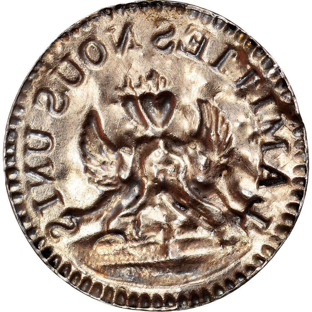 Francja, Love Token, Treizain, Denier bractéate à épouser, EF(40-45), Srebro