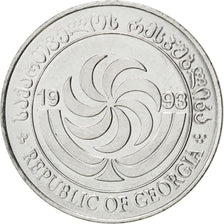 GEORGIA, 20 Thetri, 1993, KM #80, MS(63), Stainless Steel, 25, 4.99