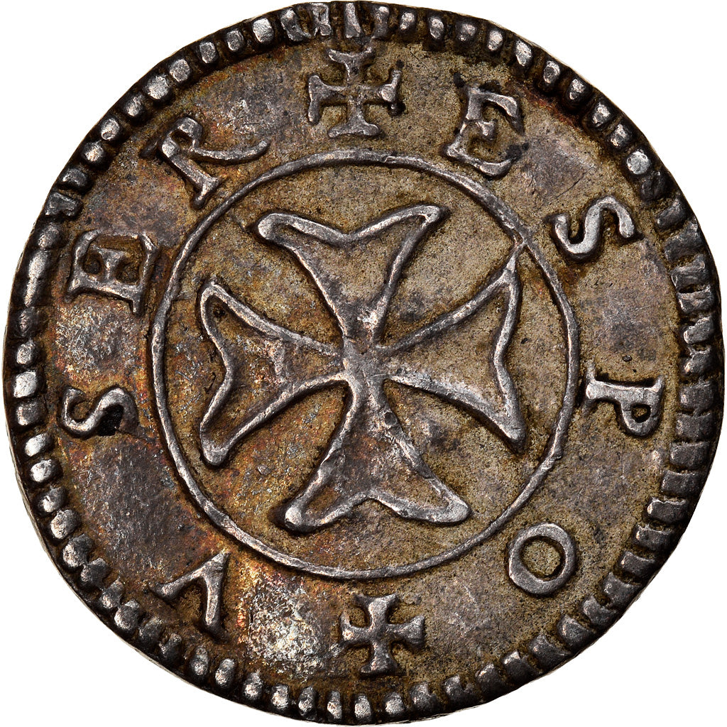 Francja, Love Token, Treizain, Denier bractéate à épouser, AU(55-58), Srebro