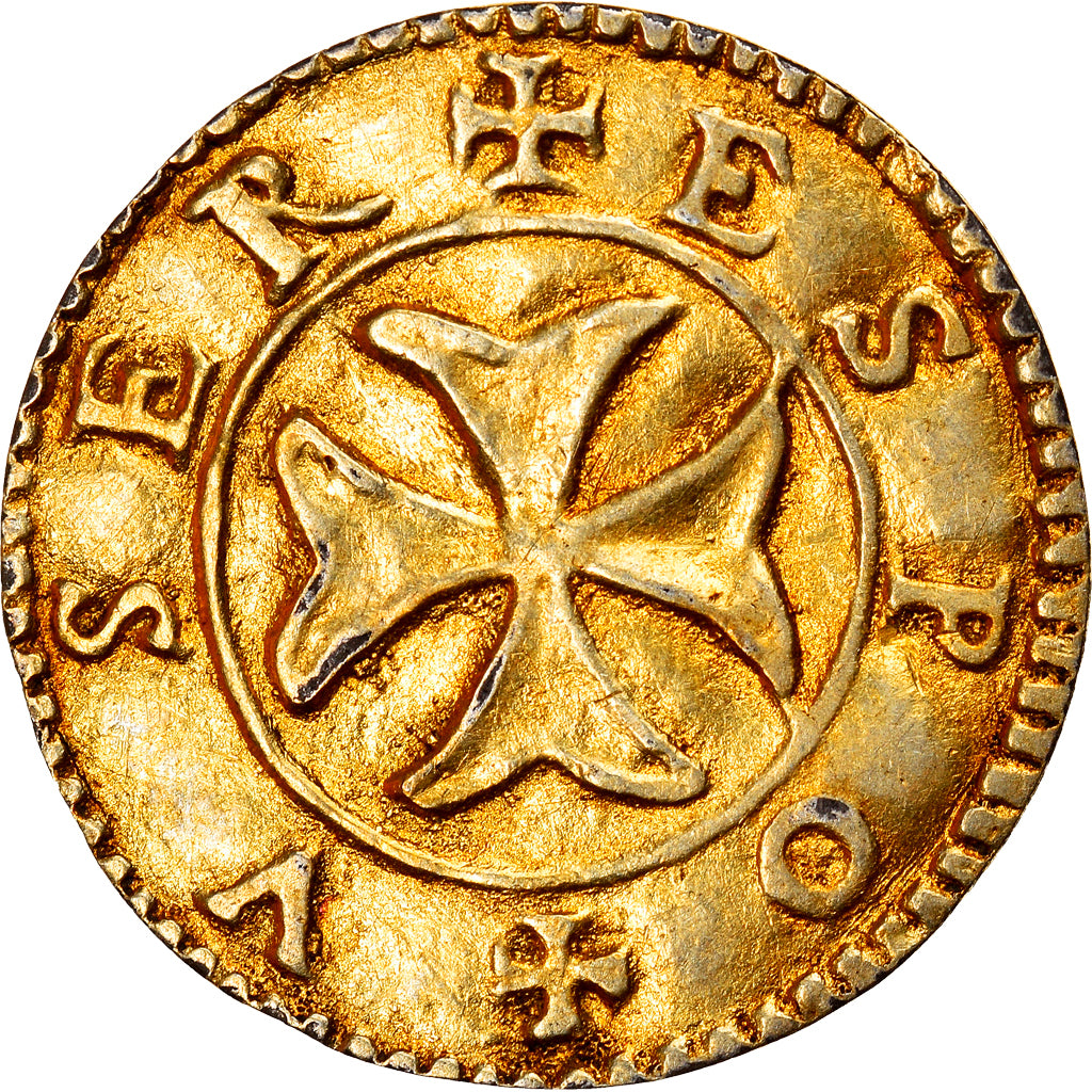 Francia, Love Token, Treizain, Denier bractéate à épouser, BB+, Vermeil