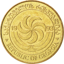 Coin, Georgia, 50 Thetri, 1993, MS(63), Brass, KM:81