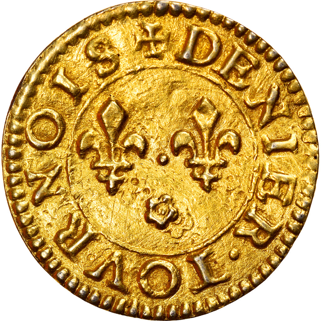 Francia, Love Token, Treizain, Denier bractéate à épouser, MBC, Oro vermeil