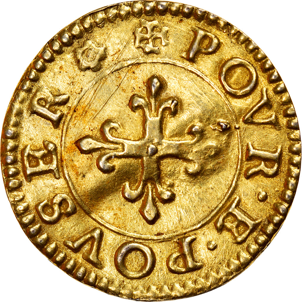 Francia, Love Token, Treizain, Denier bractéate à épouser, MBC, Oro vermeil