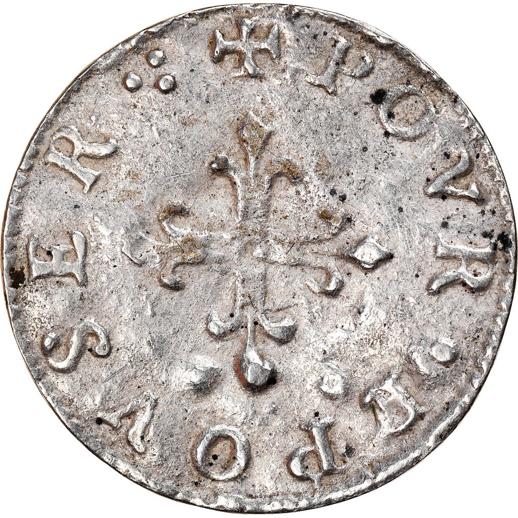 França, Love Token, Treizain, Denier bractéate à épouser, EF(40-45), Prata