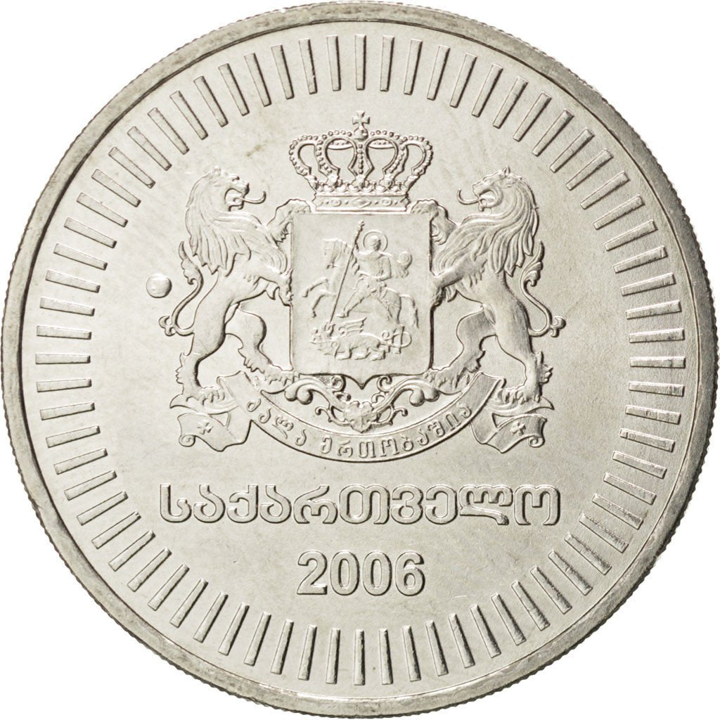 GEORGIA, 50 Thetri, 2006, KM #89, MS(63), Copper-Nickel, 24, 6.49