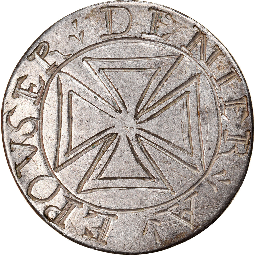 Francja, Love Token, Treizain, Denier bractéate à épouser, AU(55-58), Srebro