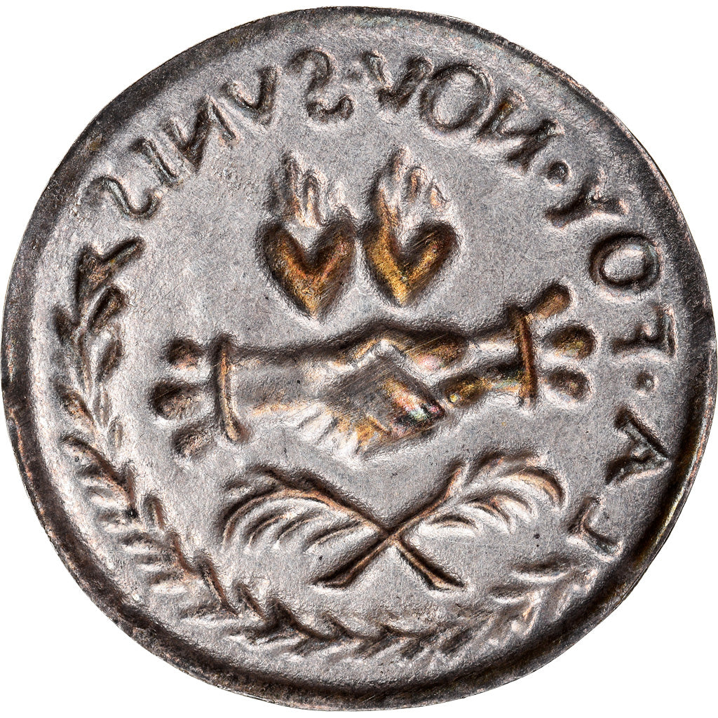 France, Love Token, Treizain, Denier bractéate à épouser, AU(55-58), Silver