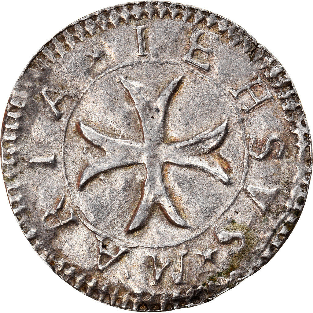 Francja, Love Token, Treizain, Denier bractéate à épouser, AU(50-53), Srebro