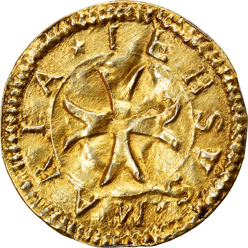 Francja, Love Token, Treizain, Denier bractéate à épouser, EF(40-45), Vermeil