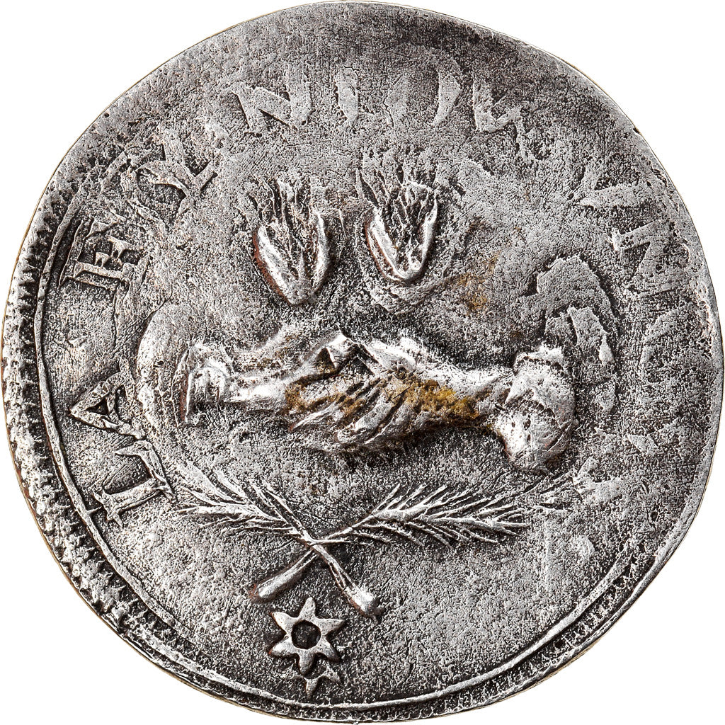 Francja, Love Token, Treizain, Denier bractéate à épouser, EF(40-45), Srebro