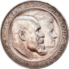 Munten, Duitse staten, WURTTEMBERG, Wilhelm II, 3 Mark, 1911, Freudenstadt, ZF+