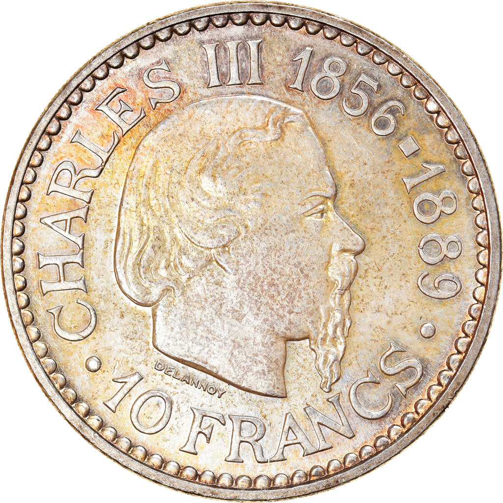 Coin, Monaco, Rainier III, 10 Francs, 1966, AU(55-58), Silver, KM:146