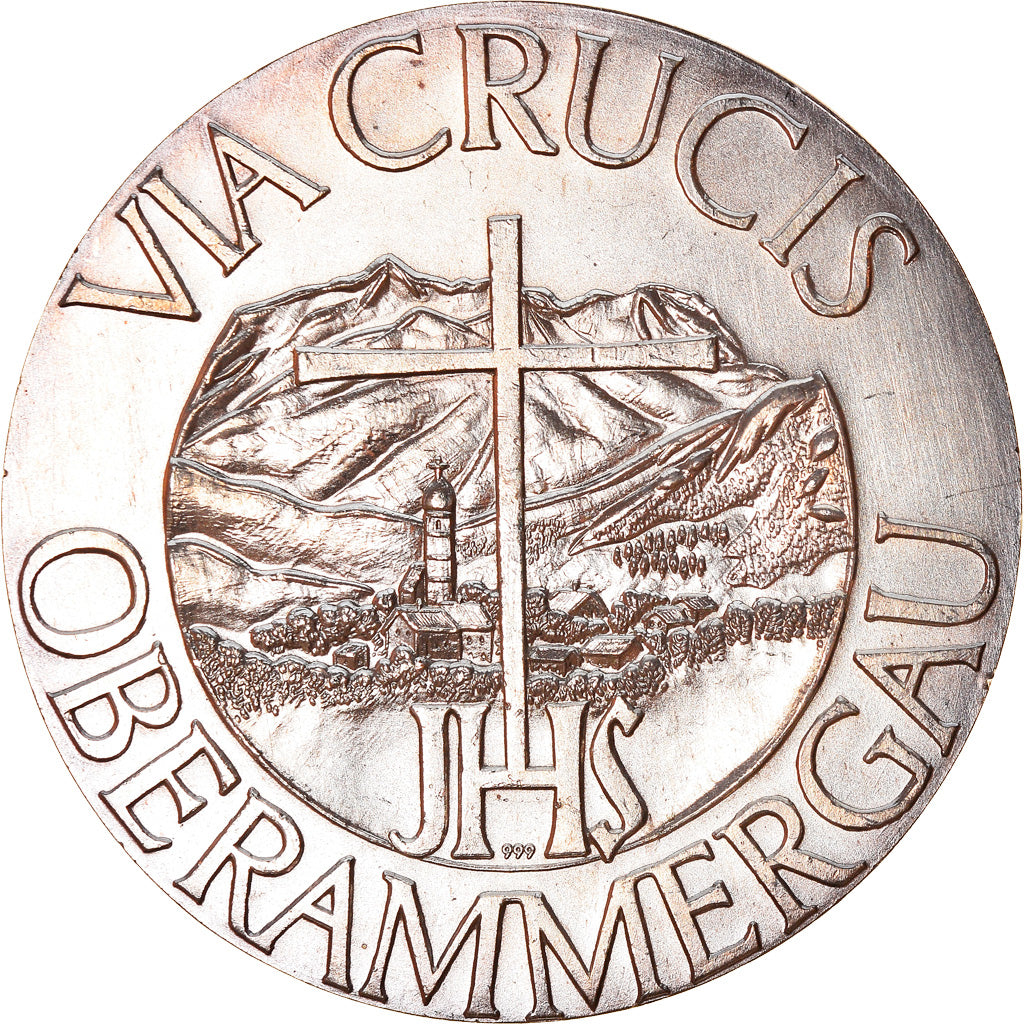 Germany, Medal, Via Crucis, Oberammergau, IX, Religions & beliefs, MS(63)
