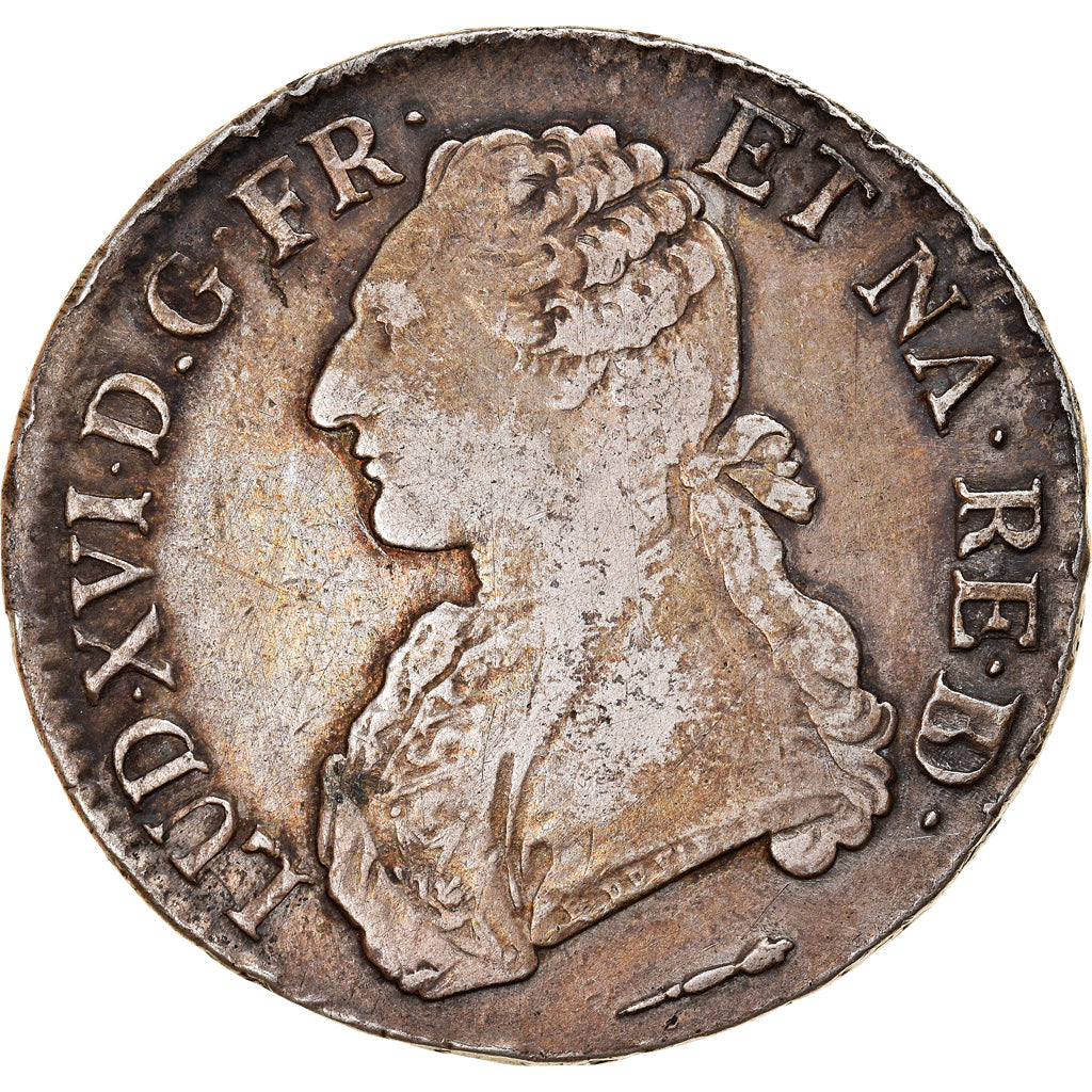 Moneta, Francia, Louis XVI, Écu de Béarn aux branches d'olivier, Ecu, 1786