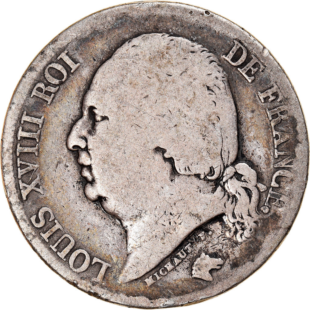 Coin, France, Louis XVIII, Louis XVIII, 2 Francs, 1824, Paris, F(12-15), Silver