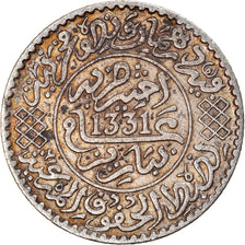 Coin, Morocco, Yusuf, 1/4 Rial, 2-1/2 Dirhams, 1912, bi-Bariz, Paris, EF(40-45)