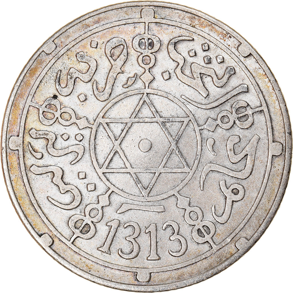 Coin, Morocco, 'Abd al-Aziz, Dirham, 1895, Berlin, EF(40-45), Silver, KM:10.1