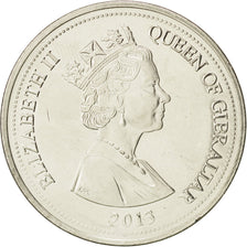 Gibraltar, 3 Pounds, 2013, KM #New, MS(63), Nickel plated steel, 11.99