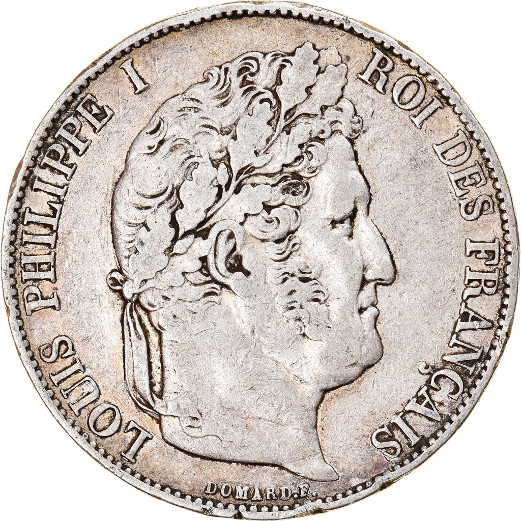 Coin, France, Louis-Philippe, 5 Francs, 1845, Lille, EF(40-45), Silver