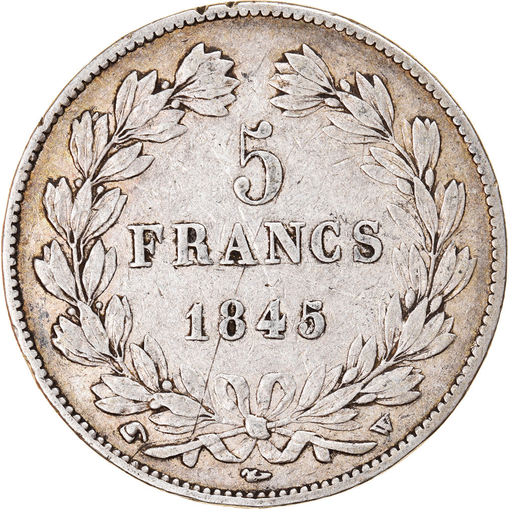 Coin, France, Louis-Philippe, 5 Francs, 1845, Lille, EF(40-45), Silver
