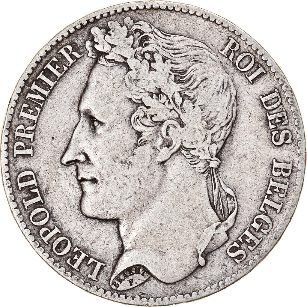 Moneta, Belgio, Leopold I, 5 Francs, 5 Frank, 1849, MB+, Argento, KM:3.2
